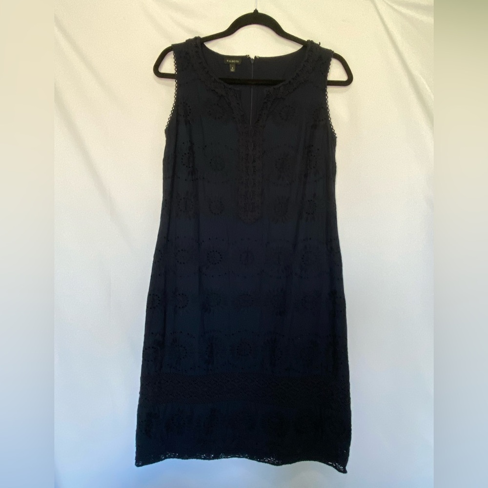 Talbots Navy Sleeveless Mini Dress